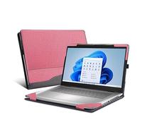 Laptop-Schutzhülle für Dell Inspiron 16 Zoll 7635 7640 Vostro 5620 5625 5630 7610 7620 7630 7640, 2-in-1-Hülle, All-Inclusive-Hülle, 40,6 cm (16 Zoll), PU-Leder, Innentasche (Pink)