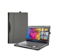 Laptop-Schutzhülle für HP Envy x360 2-in-1 Laptop 16-ad 16z-ad 16-ac 16t-ac & für HP Zbook Firefly 16 Zoll G11, teilbare PU-Leder-Schutztasche, Zubehör mit Thermoauslass (Hellgrau)