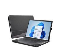 Laptop-Schutzhülle für HP Envy x360 Laptop 15t /15z-XXX/15-fh|15-ed/15z-ey15-er/15-ep/15t-es100|2-in-1-Laptop.All Inclusive Drop Case 39,6 cm (15,6 Zoll), PU-Leder, Innentasche (39,6 cm, Grau-Schwarz)