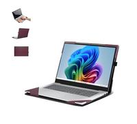 Laptop-Schutzhülle für HP OmniBook 7 17 Zoll (43,2 cm) Next Gen AI (17-dc0005na 17-dc0004na 17-dc0003na) Envy 17-da0005na [keine anderen Modelle] Schutzhülle aus PU-Leder, abnehmbare Hülle, Weinrot