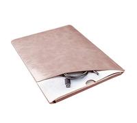 Laptop Schutzhülle Slim Tasche MacBook Kunstleder Sleeve integriert Mousepad mit Filz zusätzliche Tasche für Zubehör wie Maus USB Kabel f. (Macbook Air/Macbook Pro&Pro Retina 13,3", Rose gold)
