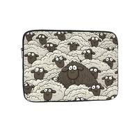 Laptop Sleeve Cartoon Schwarz Weiß Schaf Slim Laptop Fall Cover Durable Aktentasche Stoßfest Schutz Notebook Hülle 13 Zoll