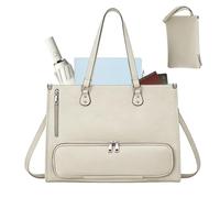 Laptop Tote Bag - Work Carryall Organizer for Office Commuting Business Meetings | Oxford Fabric with Insulated Lunch Compartment, Zipper Closure Storage Pockets, Lightweight Shoulder Handbag