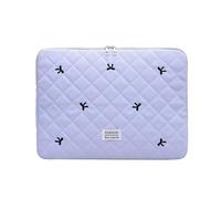 Laptop-Tragetasche, Computer-Hülle, Laptop-Schutzhülle mit Reißverschluss für Damen, Geschenk, schöne Schleifen, Laptophülle, Tragetasche, blau, Large