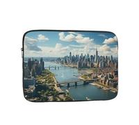 Laptophülle, 10 Zoll (25,4 cm), stoßfest, Computer-Tragetasche, schützende Penthouse-Ansicht über New York Manhattan Notebook-Hülle