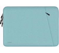 Laptophülle, 15,6 Zoll (39,6 cm), stoßfest, mit Zubehörtasche, wasserabweisend, Reise-Tragetasche, kompatibel mit MacBook, Dell, HP, Acer Lenovo, Hellblau