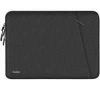 Laptophülle, 39,6 cm (15,6 Zoll), stoßfest, mit Zubehörtasche, wasserabweisend, Reise-Tragetasche, kompatibel mit MacBook, Dell, HP, Acer, Asus, Lenovo, Schwarz