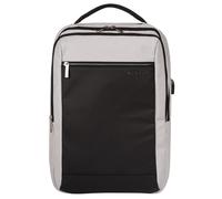 Laptoprucksack BUGATTI "SERA", Gr. B/H/T: 40cm x 30cm x 10cm, onesize, grau, Polyester, unifarben, Rucksäcke Laptoprucksack (69736503-0) grau