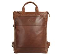 Laptoprucksack PIKÉ "PIKÉ Herren, Damen Rucksack echt Leder", Gr. B/H/T: 38cm x 30cm x 9cm, onesize, braun, Leder, Rindsleder, unifarben, Rucksäcke Laptoprucksack, echt Leder (93266333-0) braun