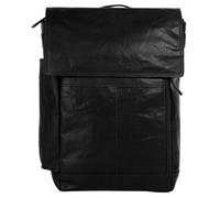 Laptoprucksack SPIKES & SPARROW, Damen, Gr. B/H/T: 24cm x 30cm x 13cm, onesize, schwarz, Leder, Rindsleder, Retro, Rucksäcke Laptoprucksack, echt Leder (31083519-0)