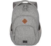 Laptoprucksack TRAVELITE "BASICS Melange", Damen, Gr. B/H/T: 31cm x 45cm x 16cm, grau (hellgrau), Polyester, unifarben, Basic, Rucksäcke Laptoprucksack, Freizeitrucksack Arbeitsrucksack Schulrucksack