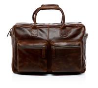 SID & VAIN große Laptoptasche echt Leder - 15.4 Zoll Laptop Business-Tasche BRIGHTON XL - Umhängetasche Aktentasche Herrentasche mit Schultergurt - Ledertasche Herren braun handgefertigt