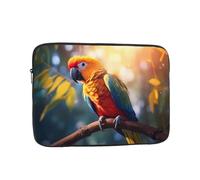 Laptoptasche mit Papagei auf einem Ast, 25,4 cm (10 Zoll), schlank und tragbar, geeignet für Büro, Reisen und Pendeln