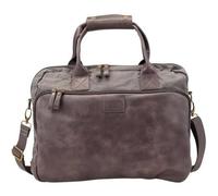 Pride & Soul Laptoptasche Mystify 42x32x6cm Canvas-Lederimitat-Mix grau/braun