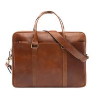 Laptoptasche schmal Leder braun 15" BRADY Arbeitstasche Aktentasche