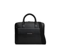 Laptoptasche TOMMY HILFIGER "TH BUSINESS COMPUTER BAG", Gr. B/H/T: 39,5cm x 28,5cm x 9cm, schwarz, Leder, Taschen Laptoptasche, Unisex Notebook, Aktentasche, Computertasche, doppeltem Tragegriff (8602