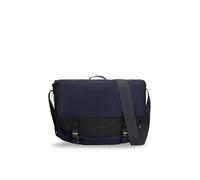 Laptoptasche TOMMY HILFIGER "TH TRAVEL MESSENGER", Gr. B/H/T: 41cm x 32cm x 14cm, dunkelblau, Textil, Taschen Laptoptasche, Unisex Geschäftstasche, Aktentasche mit Überschlag (90335926-0) dunkelblau