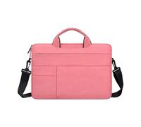 Laptoptasche Universal Laptop Tasche 13/14/15 Zoll Notebook Messenger Schulter for Computer Handtasche Aktentasche Reisetasche(Pink with Strap,13.3 inch)