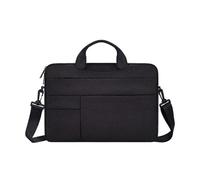 Laptoptasche Universal Laptop Tasche 13/14/15 Zoll Notebook Messenger Schulter for Computer Handtasche Aktentasche Reisetasche(Black with Strap,14.1-15.4 inch)