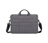 Laptoptasche Universal Laptop Tasche 13/14/15 Zoll Notebook Messenger Schulter for Computer Handtasche Aktentasche Reisetasche(Dark Grey with Strap,15.6 inch)