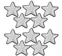 LAPYAPPE 10 Stück Kutten Aufnäher mit Stern Pailletten zum Aufbügeln Praktische Flicken für Jacken aus Flexiblem Material für Heimwerkerbedarf und Kleiderreparatur