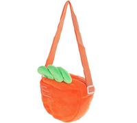 LAPYAPPE Niedliche Karottenförmige Schultertasche aus Velours mit Langem Schultergurt und Dekorativem Design für Mädchen und Alltag