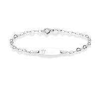 LaraZeidler Berlin Mädchen Engel Kinder Armband mit Gravur 925 Silber 16cm ideales Kinderarmband zur Geburt Taufe Taufgeschenk für Mädchen personalisierte Glücksbringer oder Kommunion (ohne Gravur)