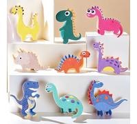 LARENNT Set Mit 9 Flicken Zum Aufbügeln Dino - DIY Flicken Zum Aufbügeln Kinder - Dinosaurier Bügelflicken Kinder Für Kleidung, Jacken, T-Shirt, Jeans, Hüte und Rucksäcke (Verschiedene Größen)