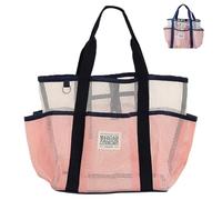 LaresDay Strandtasche XXL Schnelltrocknend Mesh - Große faltbare Badetasche Netztasche für Familie, Strandurlaub, Schwimmbad & Picknick mit Tragegriffen，Einkaufen，Alltag & Reisen