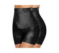 (Large,Black-2 Pack)Womens Seamless Shaping Boyshorts Panties, Slip Shorts Under Dresses High Waisted Shapewear For Women Tummy Control Underwear