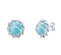 Larimar-Ohrstecker aus Silber 925 Gemma