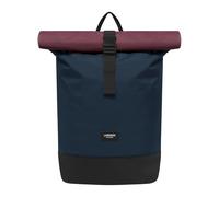 LARKSON Rucksack Damen & Herren Blau Rot - Janne - Rolltop Rucksack mit Laptopfach für Uni, Arbeit, Reise & Fahrrad - Backpack Tagesrucksack Mittelgroß - Wasserabweisend