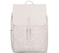 LARKSON Rucksack Damen Klein Beige Muster - Ida - Kleiner Damenrucksack für Freizeit, Uni oder City - Mit Laptop Fach (bis 13 Zoll) - Elegant & Nachhaltig - Wasserabweisend