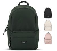 LARKSON Schulrucksack Mädchen & Jungen Teenager Dunkelgrün - No 3 - Rucksack Damen & Herren für Schule - 16" Laptopfach - Aus Recyceltem PET - Wasserabweisend