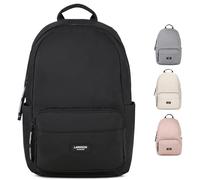 LARKSON Schulrucksack Mädchen & Jungen Teenager Schwarz - No 3 - Rucksack Damen & Herren für Schule - 16" Laptopfach - Aus Recyceltem PET - Wasserabweisend