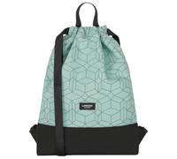 LARKSON Turnbeutel Damen & Herren Mint - No 7 - Rucksack Damen für Sport und Festival - Beutel Rucksack Klein mit Innentasche - Außentasche für Schnellzugriff