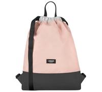 LARKSON Turnbeutel Damen & Herren Rosa Grau - No 7 - Rucksack Damen für Sport und Festival - Beutel Rucksack Klein mit Innentasche - Außentasche für Schnellzugriff