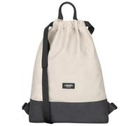 LARKSON Turnbeutel Damen & Herren Sand Grau - No 7 - Rucksack Damen für Sport und Festival - Beutel Rucksack Klein mit Innentasche - Außentasche für Schnellzugriff