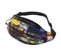 Las Vegas Night City Bauchtasche für Herren und Damen, modisch, zum Laufen, wasserdicht, Crossbody-Tasche mit verstellbarem Riemen, Sport-Hüfttasche für Reisen