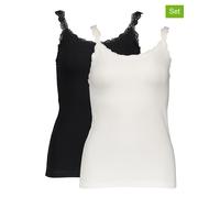 LASCANA Unterhemd Damen weiß, schwarz Gr.40/42