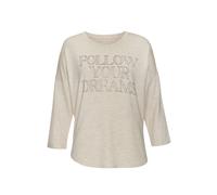 LASCANA 3/4-Arm-Shirt Damen beige meliert Gr.40/42