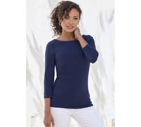 LASCANA 3/4-Arm-Shirt Damen hibiskus, navy Gr.44/46