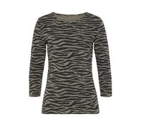 LASCANA 3/4-Arm-Shirt Damen khaki-schwarz Gr.44/46