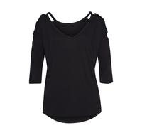 LASCANA 3/4-Arm-Shirt Damen schwarz Gr.36/38