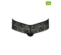 LASCANA 3er-Set: Strings in Schwarz - Größe 36/38 | Damen Unterteile