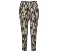7/8-Hose LASCANA Gr. 34, N-Gr, beige (schwarz, sand, bedruckt), Damen, Jersey, Obermaterial: 95% Viskose, 5% Elasthan, bedruckt, Hosen, mit breitem Bündchen und Allover-Druck, leichte Jerseyhose, Somm