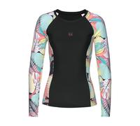 Bade-Shirt LASCANA ACTIVE "Layne" Gr. 34, N-Gr, schwarz (schwarz, bedruckt) Damen Bikini-Oberteile (70813642-34) schwarz, bedruckt