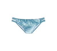 Bikini-Hose LASCANA ACTIVE "Coal", Damen, Gr. 38, N-Gr, blau (petrol, bedruckt), Recycling-Polyamid, bedruckt, gestreift, Badehosen Bikini-Hose, mit seilichen Bändern (76298949-38) petrol, bedruckt