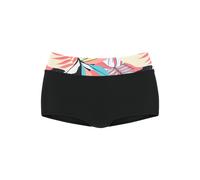 Bikini-Hotpants LASCANA ACTIVE "Layne", Damen, Gr. 44, N-Gr, schwarz, Recycling-Polyamid, unifarben mit Farbeinsatz, Badehosen, mit bedrucktem Bündchen (28801844-44) schwarz