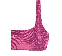 Bustier-Bikini-Top LASCANA ACTIVE "Coal" Gr. 40, Cup C/D, rot (bordeau x, bedruckt) Damen Bikini-Oberteile (16451967-40) bordeau x, bedruckt